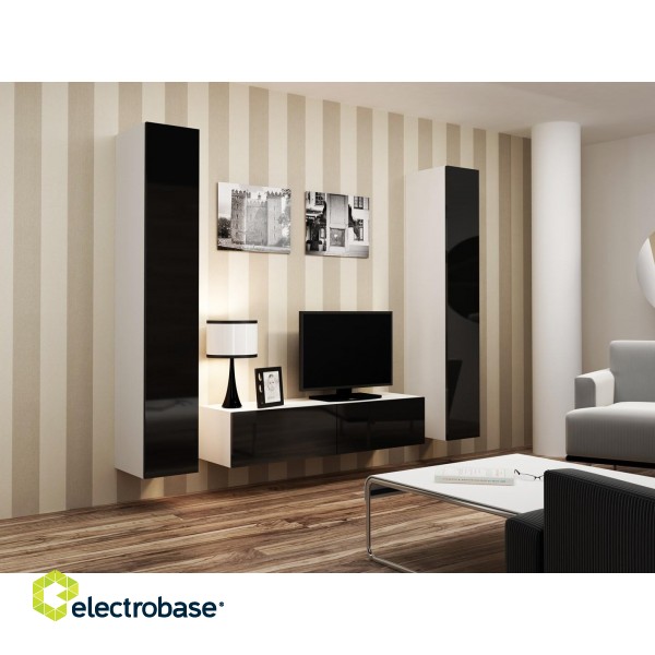 Cama Living room cabinet set VIGO 9 white/black gloss image 2