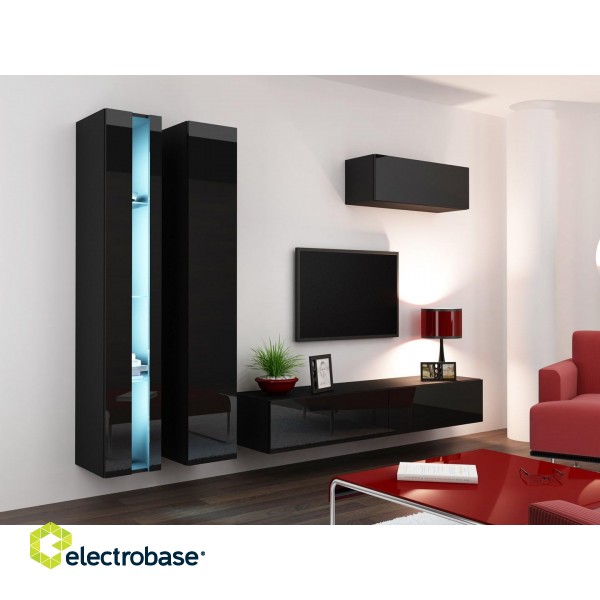 Cama Living room cabinet set VIGO NEW 1 black/black gloss