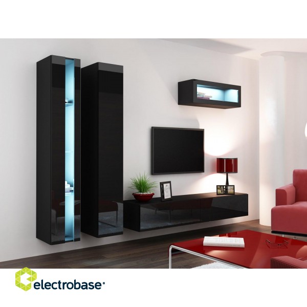 Cama Shelf unit VIGO NEW 180/40/30 black/black gloss фото 8