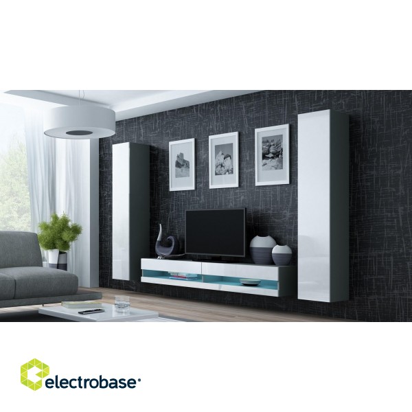 Cama Living room cabinet set VIGO NEW 4 grey/white gloss