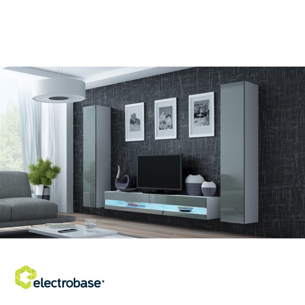 Cama Living room cabinet set VIGO NEW 4 white/grey gloss