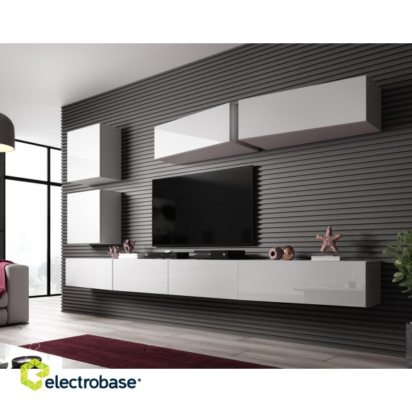 Cama Living room cabinet set VIGO SLANT 5 white/white gloss image 1