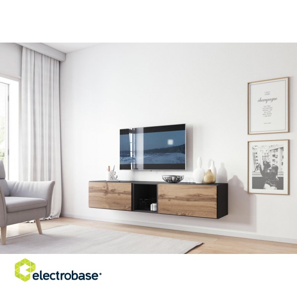Cama living room furniture set ROCO 10 (2xRO3 + RO6) antracite/wotan oak image 1