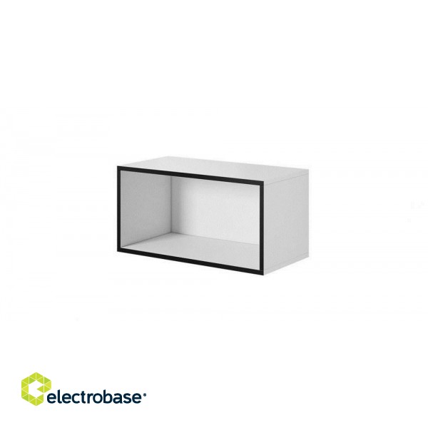 Cama open storage cabinet ROCO RO4 75/37/37 white/black фото 1
