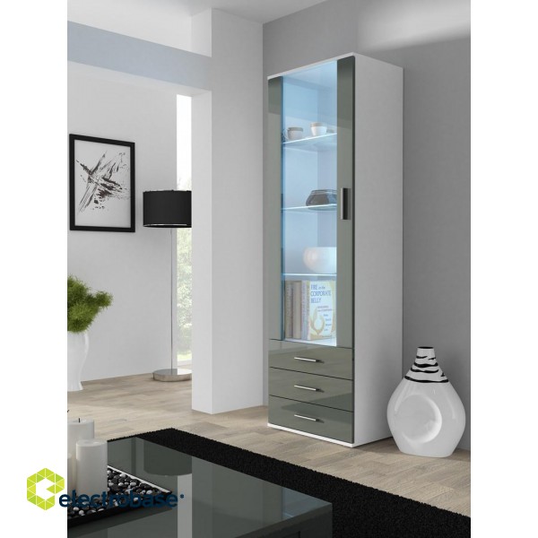 Cama display cabinet SOHO S1 white/grey gloss image 1