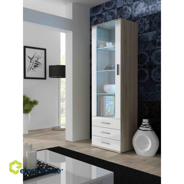 Cama display cabinet SOHO S1 sonoma oak/white gloss image 7