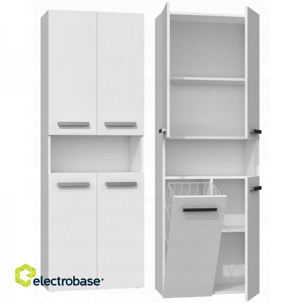 Topeshop NEL 1K DK BIEL bathroom storage cabinet White paveikslėlis 3