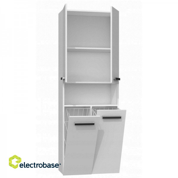 Topeshop NEL 2K DK BIEL bathroom storage cabinet White фото 1