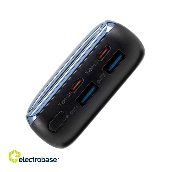 Powerbank  RIVACASE for laptop, tablet, smartphone 20.000 mAh USB-C 45W (2x we/wy USB-C PD 45W, 2x USB-A QC 3.0 22W, LCD, black) image 2