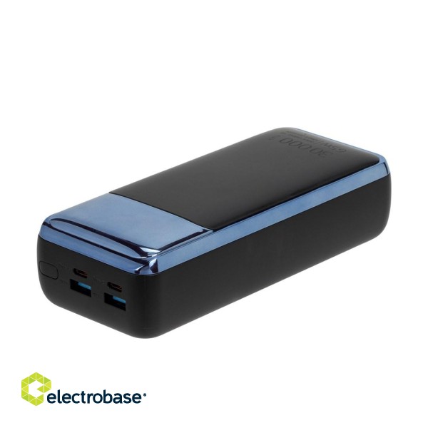 Powerbank  RIVACASE for laptop, tablet, smartphone 30.000 mAh USB-C 65W (2x we/wy USB-C PD 65W, 2x USB-A QC 3.0 22W, LCD, black) image 5