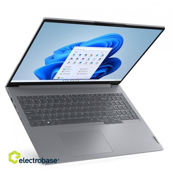 Lenovo ThinkBook 16 Laptop 40.6 cm (16") WUXGA AMD Ryzen™ 5 7530U 8 GB DDR4-SDRAM 512 GB SSD Wi-Fi 6 (802.11ax) Windows 11 Pro Grey paveikslėlis 2