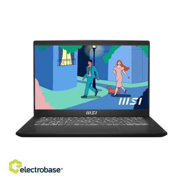 MSI Modern 14 C12MO-868PL Laptop 35.6 cm (14") Full HD Intel® Core™ i5-1235U 16 GB DDR4-SDRAM 512 GB SSD Wi-Fi 6 (802.11ax) Windows 11 Home Black фото 1