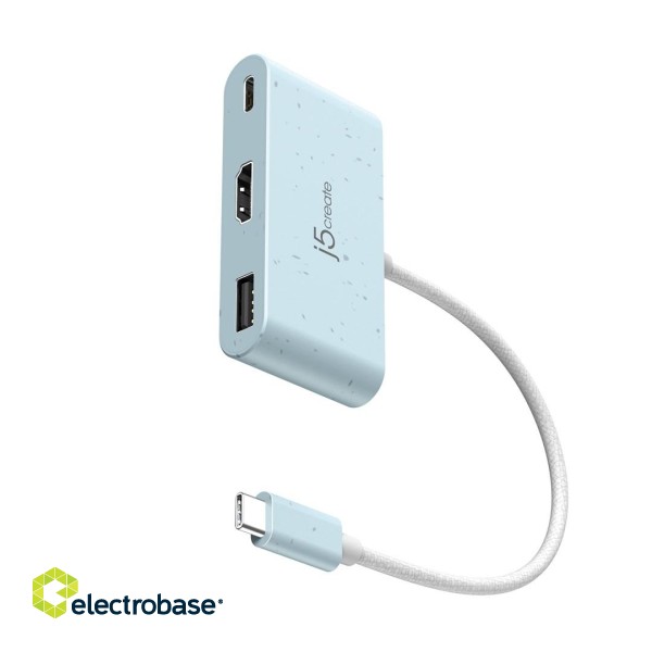 j5create JCA379EC - USB-C® to HDMI™ & USB™ Type-A with Power Delivery фото 1
