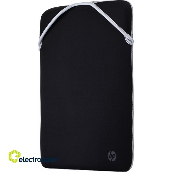 HP Reversible Protective 14.1-inch Silver Laptop Sleeve 14.1" Sleeve case Black image 2
