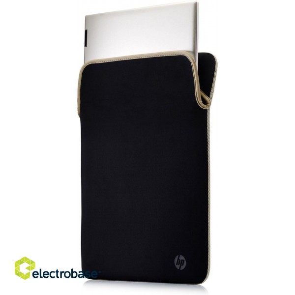 HP Reversible Protective 14.1-inch Gold Laptop Sleeve 14.1" Sleeve case Beige, Black paveikslėlis 5