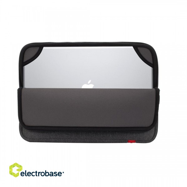 Laptop sleeve 15,6" RIVACASE Antishock, dark grey фото 6