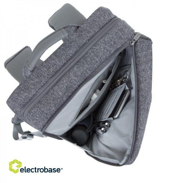 Rivacase 7960 39.6 cm (15.6") Backpack case Grey paveikslėlis 10