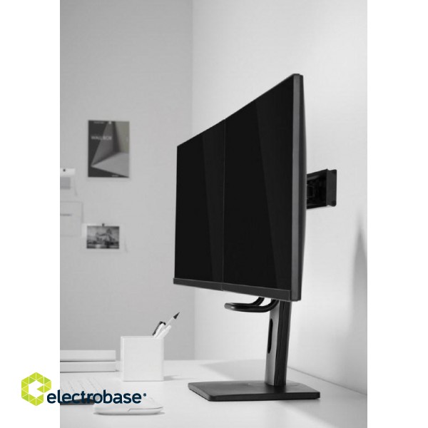 Gembird MS-D2-01 monitor mount / stand 68.6 cm (27") Black Desk paveikslėlis 8