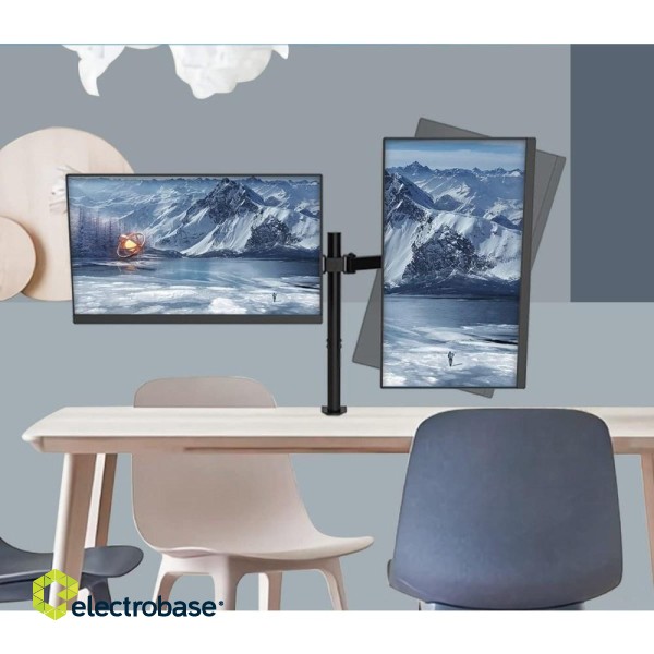 Techly 13-27" Desk Stand for 2 Monitor with Clamp" ICA-LCD 482-D paveikslėlis 7