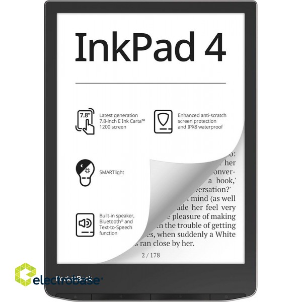 PocketBook InkPad 4 e-book reader Touchscreen 32 GB Wi-Fi Black, Silver image 2
