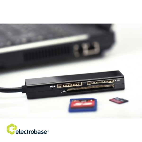 Ednet 85241 card reader USB 2.0 Black paveikslėlis 3