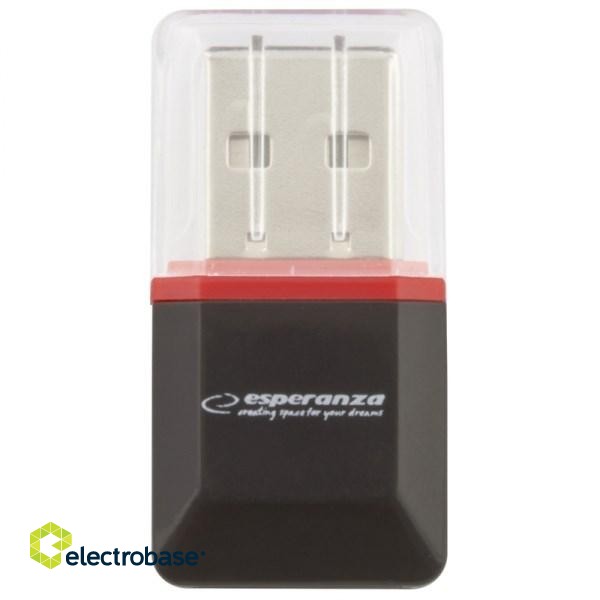 Esperanza EA134K card reader Black,Silver,Transparent USB 2.0 paveikslėlis 3
