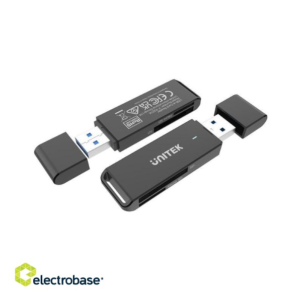 UNITEK Y-9327A card reader USB 3.2 Gen 1 (3.1 Gen 1) Type-A Black фото 2