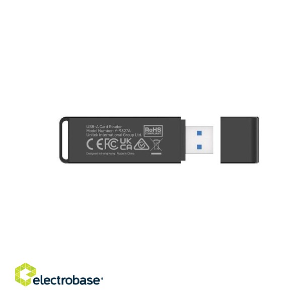 UNITEK Y-9327A card reader USB 3.2 Gen 1 (3.1 Gen 1) Type-A Black фото 3