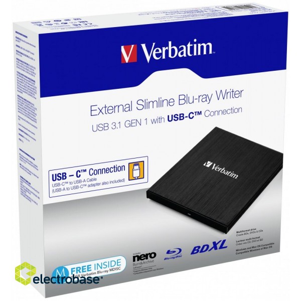 Verbatim 43889 optical disc drive Blu-Ray RW Black image 3