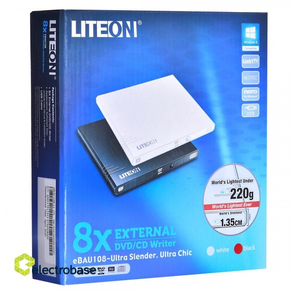 Lite-On eBAU108 optical disc drive White DVD Super Multi DL image 5