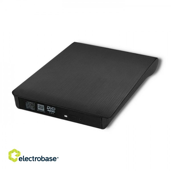 Qoltec 51857 External DVD-RW recorder |USB 3:0|Black paveikslėlis 1