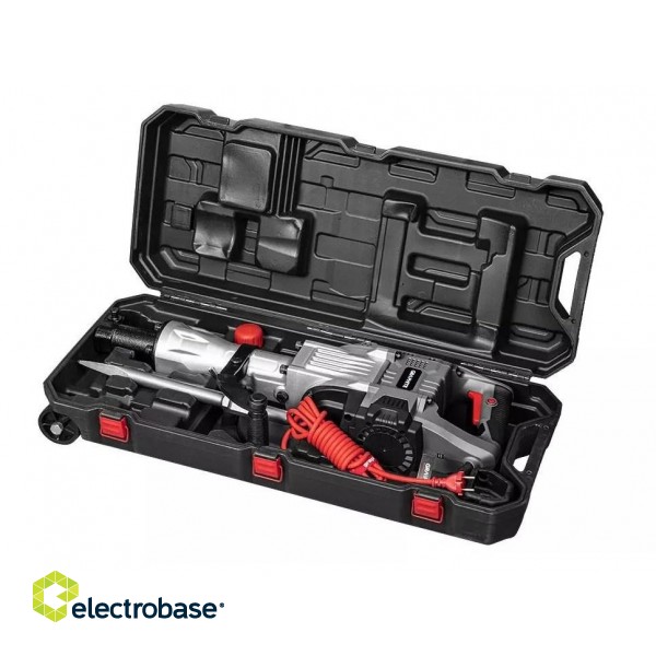 1700W Graphite demolition hammer 30mm hex chuck with carrying case фото 7