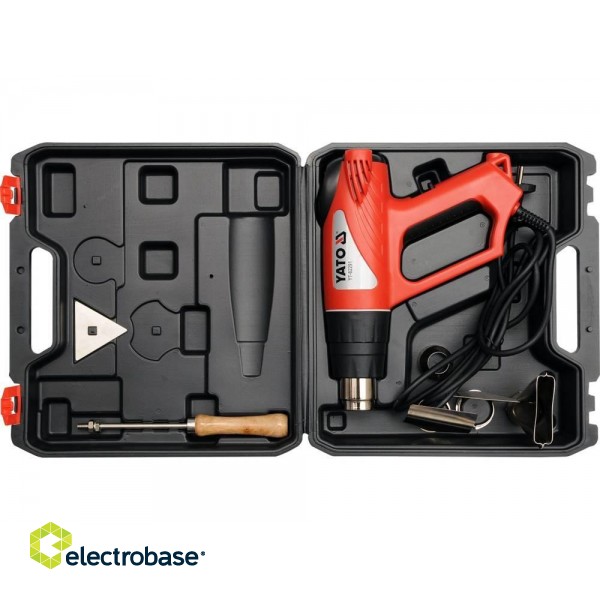 Yato YT-82291 heat gun Hot air gun 500 l/min 550 °C 2000 W Black, Red paveikslėlis 3