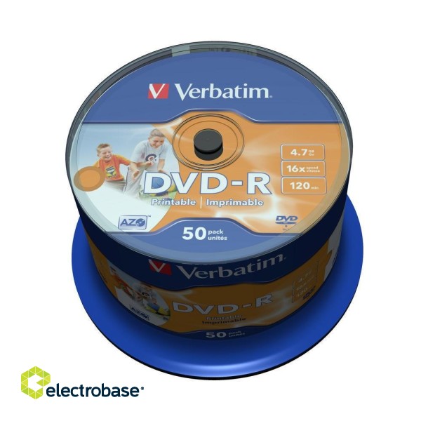 Verbatim 43533 blank DVD 4.7 GB DVD-R 50 pc(s) image 1