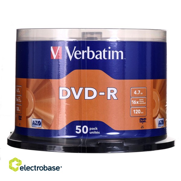 Verbatim DVD-R Matt Silver 4.7 GB 50 pc(s) paveikslėlis 3
