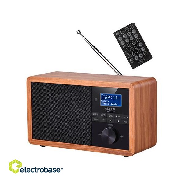 Adler AD 1184 radio Portable Digital Black, Wood image 7