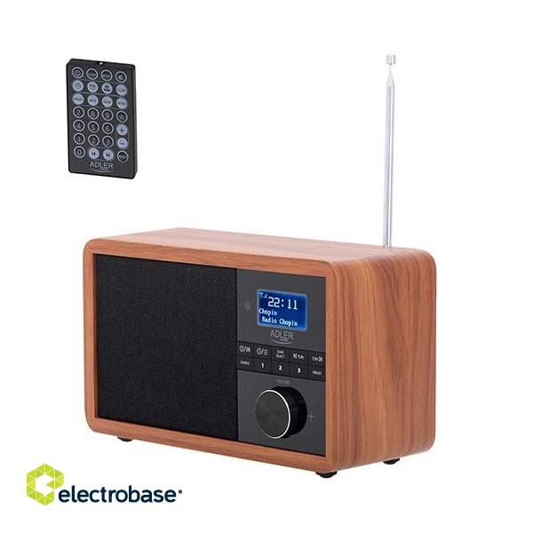 Adler AD 1184 radio Portable Digital Black, Wood image 9