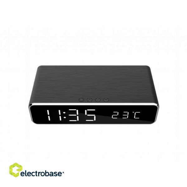 Gembird DAC-WPC-01 alarm clock Digital alarm clock Black paveikslėlis 2