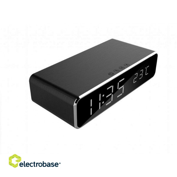 Gembird DAC-WPC-01 alarm clock Digital alarm clock Black paveikslėlis 3