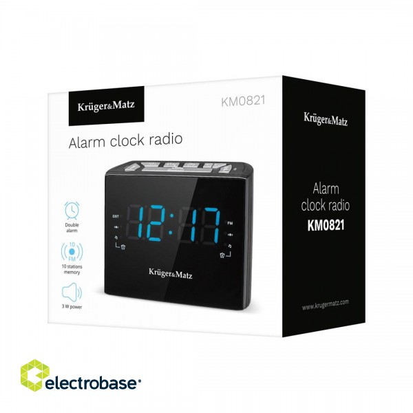 Kruger & Matz KM0812 radio Clock Digital Black image 2