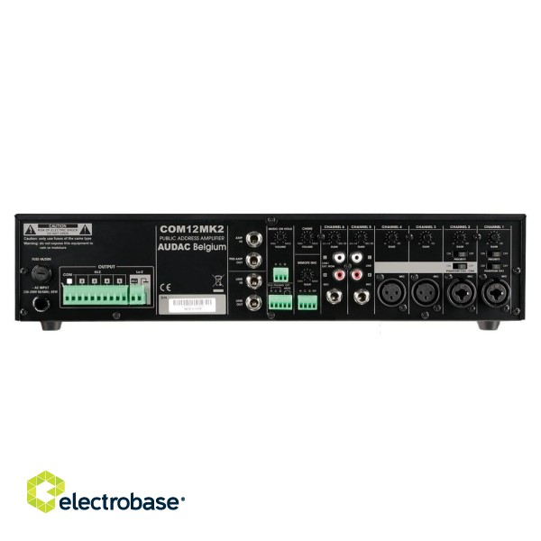 AUDAC COM12MK2 audio amplifier Performance/stage Black image 2