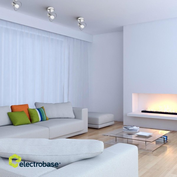 Activejet GIZEL single ceiling wall lamp chrome E14 spotlight for living room image 6