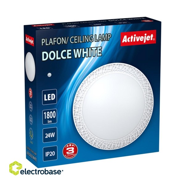 Modern LED ceiling plafond Activejet DOLCE White 24W image 3