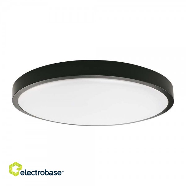 Plafond V-TAC 30W LED Round IP44 Motion Sensor Microwave 42cm Black VT-8630S-B-RD 4000K 3000lm image 1