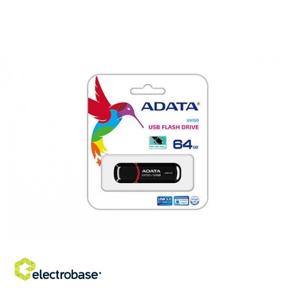 ADATA 64GB DashDrive UV150 USB flash drive USB Type-A 3.2 Gen 1 (3.1 Gen 1) Black image 2
