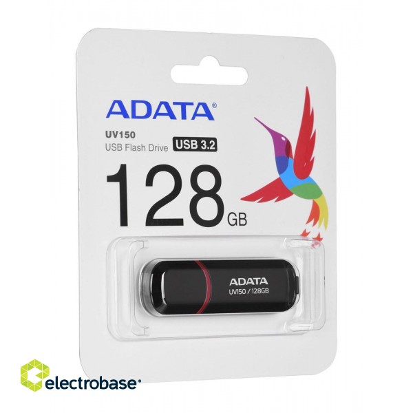 ADATA AUV150-128G-RBK USB flash drive 128 GB USB Type-A 3.2 Gen 1 (3.1 Gen 1) Black фото 1