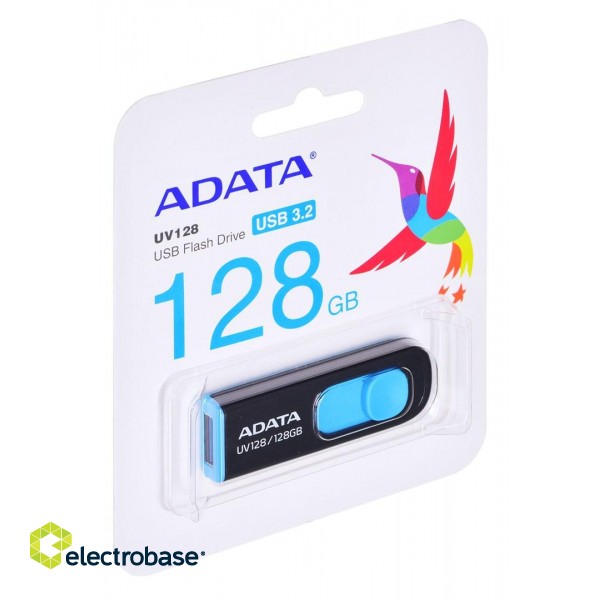 ADATA DashDrive UV128 128GB USB flash drive USB Type-A 3.2 Gen 1 (3.1 Gen 1) Black, Blue фото 2