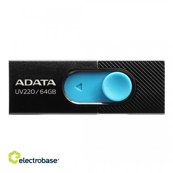 ADATA UV220 USB flash drive 64 GB USB Type-A 2.0 Black, Blue image 1