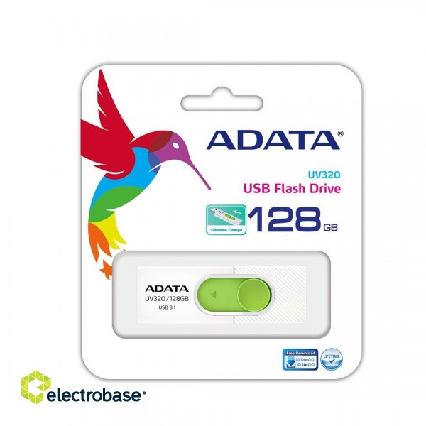 ADATA UV320 USB flash drive 128 GB USB Type-A 3.2 Gen 1 (3.1 Gen 1) Green, White image 3