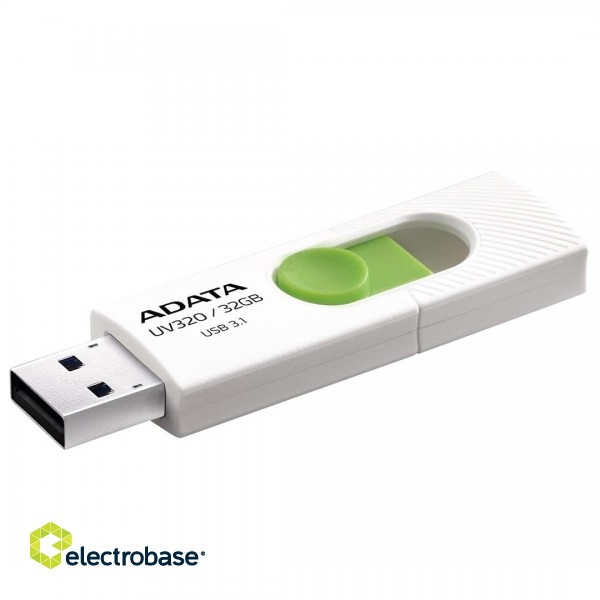 ADATA UV320 USB flash drive 32 GB USB Type-A 3.2 Gen 1 (3.1 Gen 1) Green, White paveikslėlis 1